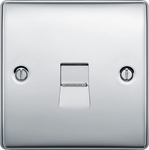 BG Electrical Nexus Metal Polished Chrome - Single, telephone socket, master