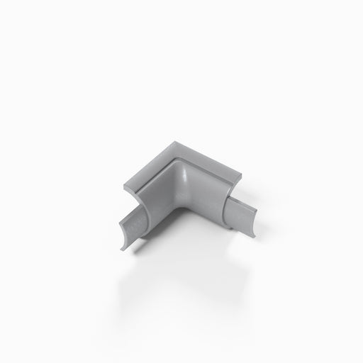 D-Line Trunking - 16x8mm Aluminium-Effect Internal Bend