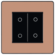 BG Electrical Evolve Polished Copper - Double, 2 way touch, 200W, master