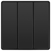 BG Electrical Evolve Black Chrome - Triple, 2 way switch, edge rocker