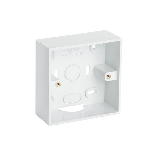 D-Line Trunking - Single Surface Box, White - 35mm depth