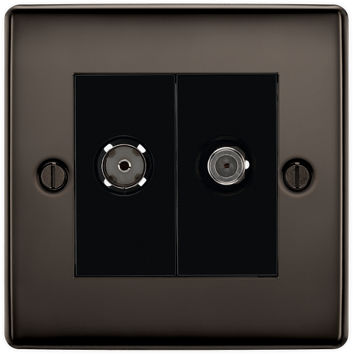 BG Electrical Nexus Metal Black Nickel - Double, satellite and co-axial