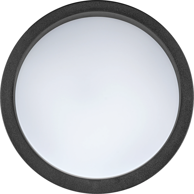 Luceco Liptus Decorative Outdoor Bulkhead Wall Light with Colour Change (CCT), LED Exterior Lighting, Black, 220mm, IP65, 15W, 1350lm