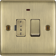 BG Electrical Nexus Metal Antique Brass - Switched and fused with indicator