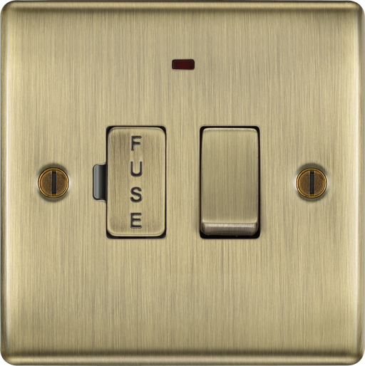BG Electrical Nexus Metal Antique Brass - Switched and fused with indicator