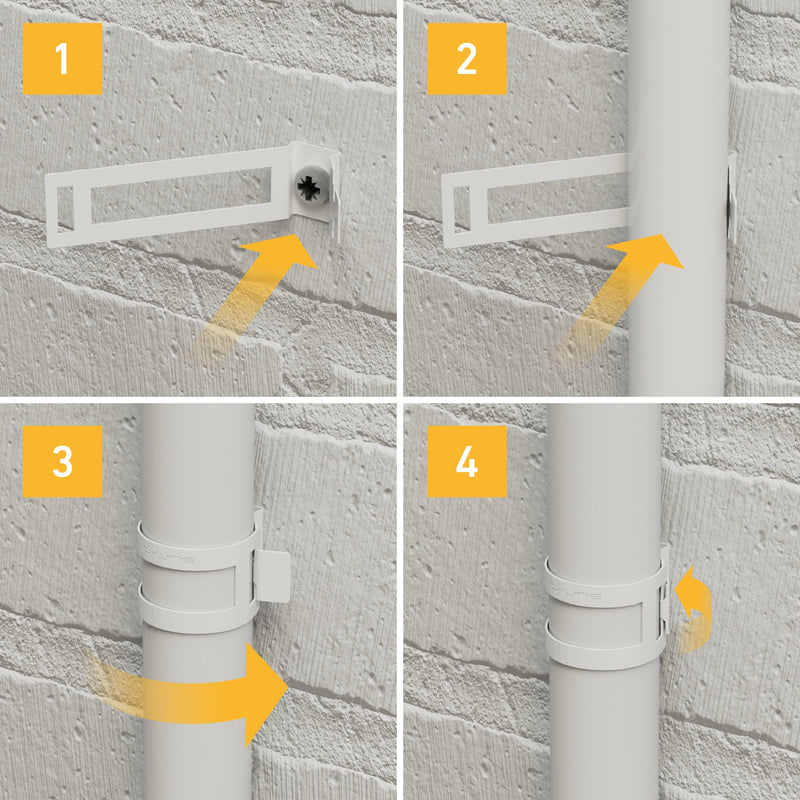 D-Line Fire Clip - Safe-D Conduit Saddle 20mm - White (Box of 100)
