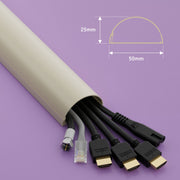 D-Line Trunking - 50x25mm Magnolia 1m Self Adhesive Length