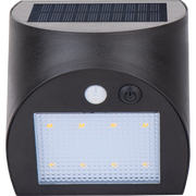 Luceco Prysm Wall Light - Prysm Decorative Outdoor Solar Wall Light with PIR Motion Sensor and USB Charging Port, LED Exterior Lighting, Black, IP54, 6W, 600lm, 4000K