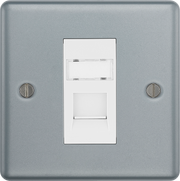 BG Electrical Metal Clad - Single, RJ45 telephone socket