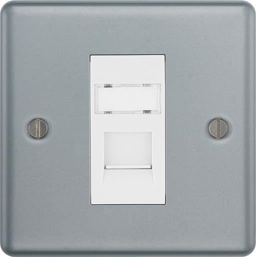BG Electrical Metal Clad - Single, RJ45 telephone socket