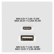 BG Electrical Euro Module - 45W USB A+C Euro Module - White