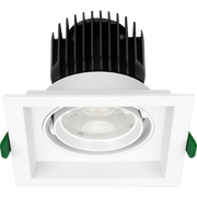 Luceco Square Spotlight - Single square module recessed white 140mm 1900lm 22w 4000k