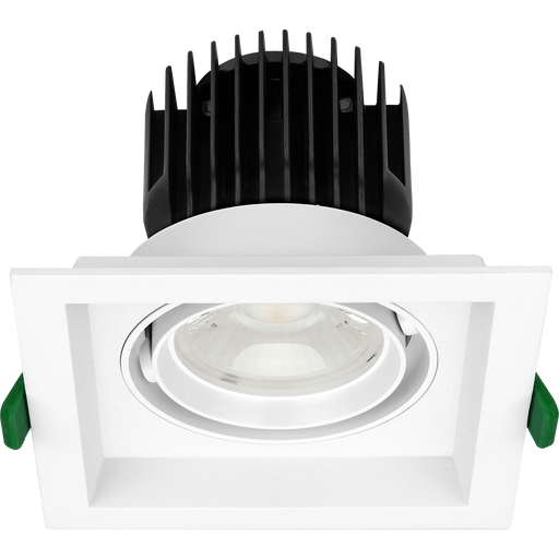 Luceco Square Spotlight - Single square module recessed white 140mm 1900lm 22w 4000k
