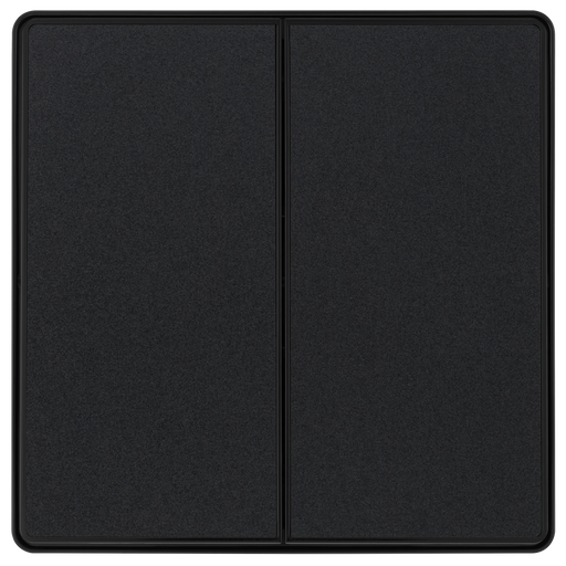 BG Electrical Evolve Matt Black - Double, 2 way switch, edge rocker