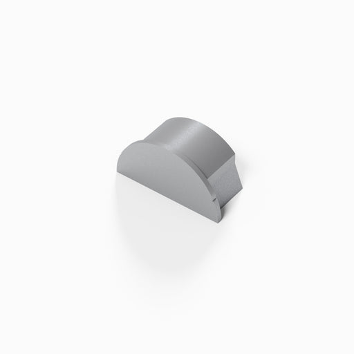 D-Line Trunking - 50x25mm Aluminium-Effect Smooth-Fit End Cap