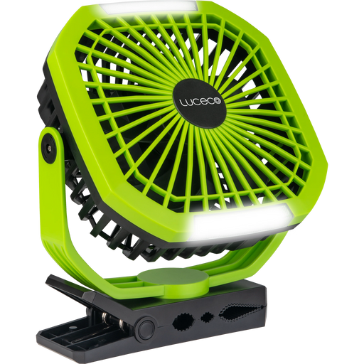 Luceco Magnetic Torch - Inspection Light with Fan, Magnetic Clamp and Power Bank, USB-C Rechargeable, Portable Worklight, 10W, 250lm, 6500K