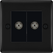 BG Electrical Nexus Metal Matt Black - Double isolated, co-axial