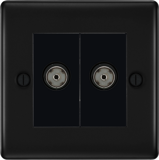 BG Electrical Nexus Metal Matt Black - Double isolated, co-axial