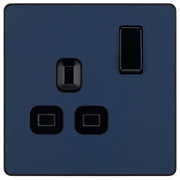 BG Electrical Evolve Matt Blue - Single, switched, single pole