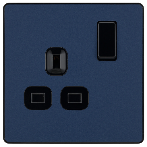 BG Electrical Evolve Matt Blue - Single, switched, single pole
