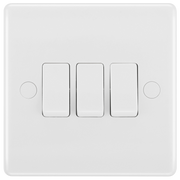 BG Electrical 800 Series - Triple, 2 way switch