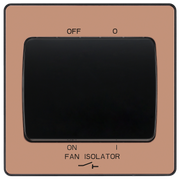 BG Electrical Evolve Polished Copper - Triple pole fan isolator