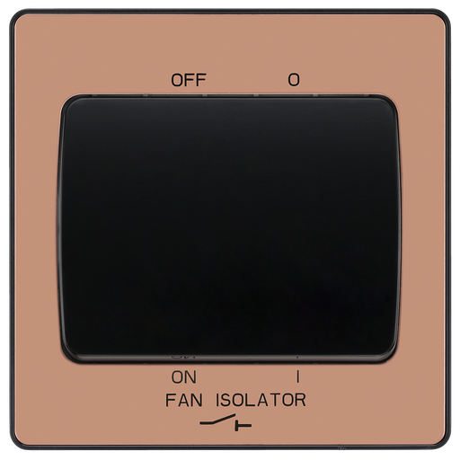 BG Electrical Evolve Polished Copper - Triple pole fan isolator