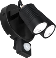 Luceco Slate Grey Wall Lights - Twin wall light with pir sensor 720lm 10w 4000k standard