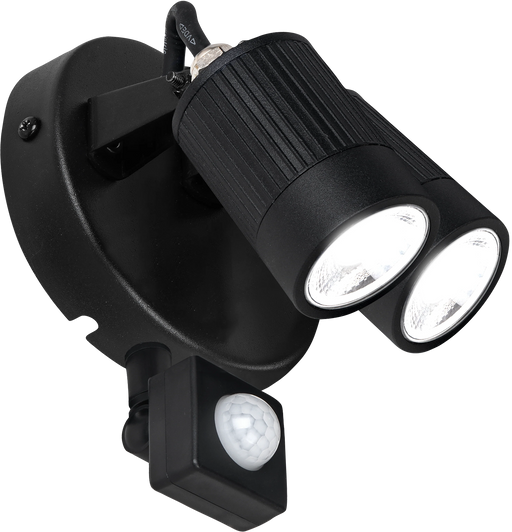 Luceco Slate Grey Wall Lights - Twin wall light with pir sensor 720lm 10w 4000k standard
