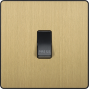 BG Electrical Evolve Satin Brass - Single, bell push switch