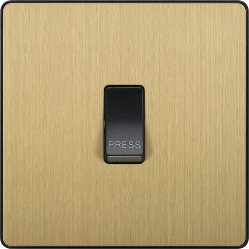 BG Electrical Evolve Satin Brass - Single, bell push switch