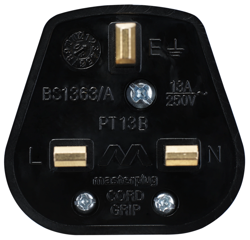 Masterplug Basic - 13A, Black