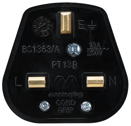 Masterplug Basic - 13A, Black