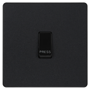 BG Electrical Evolve Matt Black - Single, bell push switch