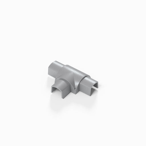 D-Line Trunking - 16x8mm Aluminium-Effect Equal Tee