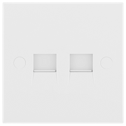 BG Electrical 900 Series - Double, telephone socket, master (screw)
