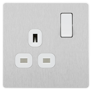 BG Electrical Evolve Brushed Steel - Single, switched, single pole