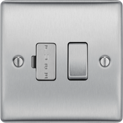 BG Electrical Nexus Metal Brushed Steel - Switched and fused