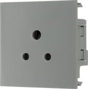 BG Electrical Euro Module - 2A round pin, unswitched socket