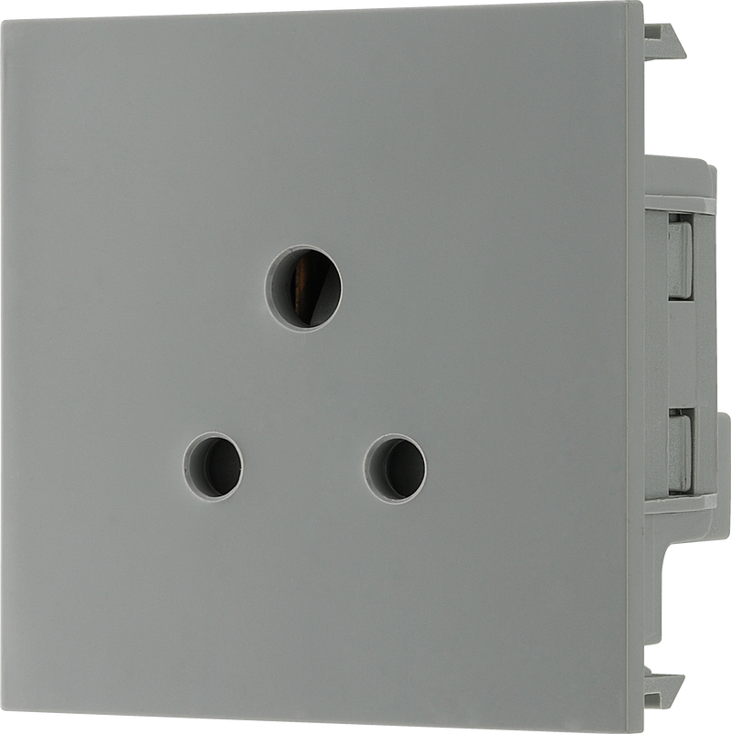 BG Electrical Euro Module - 2A round pin, unswitched socket