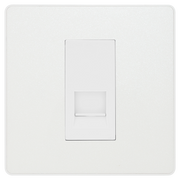 BG Electrical Evolve Pearlescent White - Single, telephone socket, master