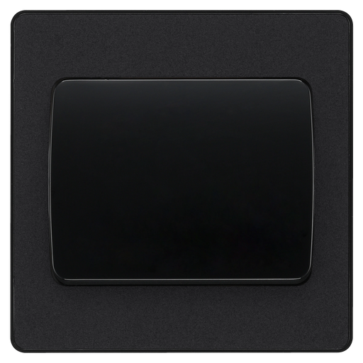BG Electrical Evolve Matt Black - Single, 2 way switch, wide rocker