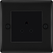 BG Electrical Nexus Metal Matt Black - 2A, Single, unswitched, round pin