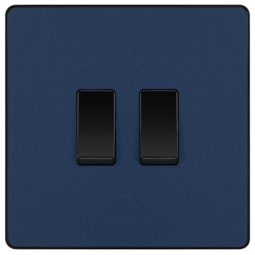 BG Electrical Evolve Matt Blue - Double, 2 way switch