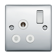 BG Electrical Nexus Metal Polished Chrome - 15A, single, switched, round pin