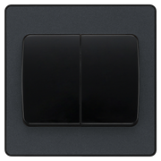 BG Electrical Evolve Matt Grey - Double, 2 way switch, wide rocker