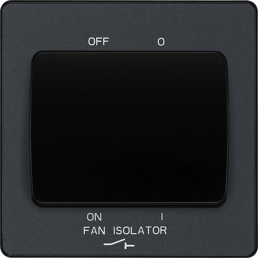 BG Electrical Evolve Matt Grey - Triple pole fan isolator