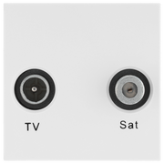 BG Electrical Euro Module - TV and satellite - IEC male radio IEC female