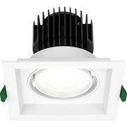 Luceco Square Spotlight - Single square module recessed white 140mm 1900lm 22w 4000k