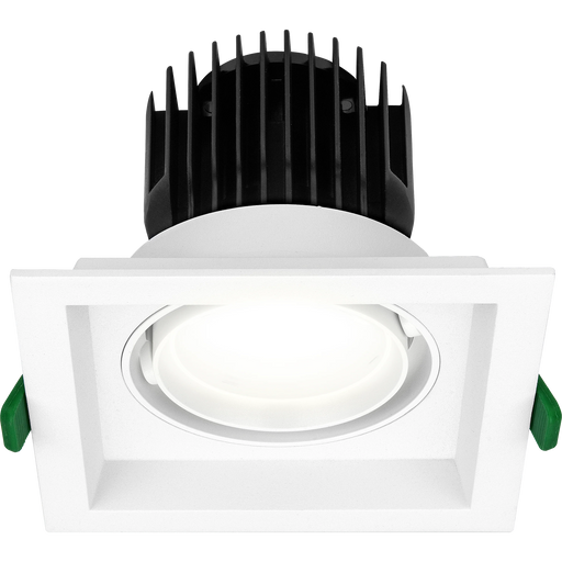 Luceco Square Spotlight - Single square module recessed white 140mm 1900lm 22w 4000k